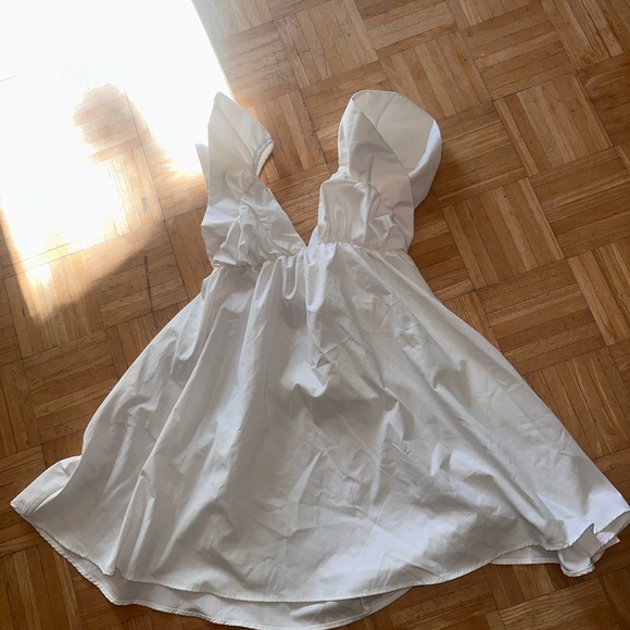White Ruffle Dress - Picture 3 of 5